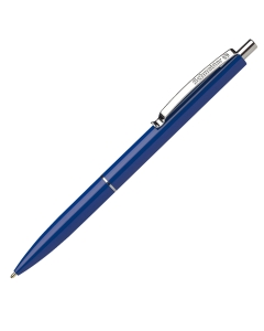 Penna a sfera a scatto con clip in metallo. Refill sostituibile.
Punta M. Colore: blu.