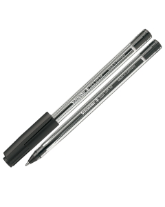 Penna a sfera con cappuccio a clip rimovibile. Punta in acciaio inox resistente all'usura. 
Punta M. Colore ink : nero.
