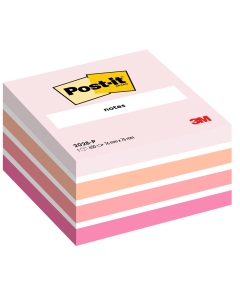 L'originale formato 76x76mm in un cubo colorato da 450 fogli, per non rimanere mai senza un foglietto Post-it. Pratici ed allegri nelle tonalità di colori assortiti Neon e Pastello. Colore: rosa soft, melone neon, rosa power, rosa guava, bianco (x3).