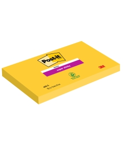 I foglietti Post-it Super Sticky nel colore giallo oro, non passano mai inosservati. Grazie all'adesivo rinforzato si attaccano praticamente ovunque e non lasciano traccia. Ideali per superfici difficili o verticali. Blocchetti da 90 fogli cad. nel colore