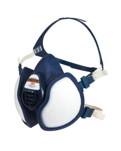 Il respiratore per verniciatura a spruzzo 4255 di 3M™ è il respiratore ibrido a semimaschera che non richiede manutenzione e che può essere riutilizzato fino a quando non è danneggiato, ostruito da particolati o saturato da gas. È dotato di doppia valvola