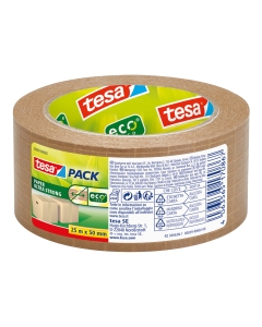 Nastro adesivo Tesapack Eco - paper ultra strong ecoLogo - 25 m x 5 cm - avana - Tesa