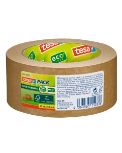 Nastro adesivo Tesapack Eco - paper standard ecoLogo - 50 m x 5 cm - avana - Tesa
