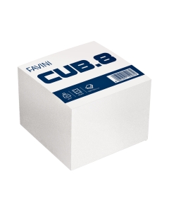 Cubi di foglietti di carta 95x95mm per appunti veloci. 700 fogli da 80gr. Colore: bianco.