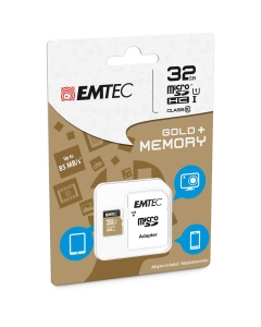 MICRO SDHC EMTEC 32GB GOLD + CON ADATTATORE