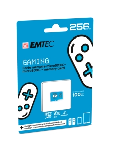 Emtec mSD 256GB UHS-I U3 V30 A1 Gaming Blu