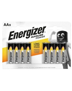Batterie stilo AA alcalina in blister da 8 pezzi