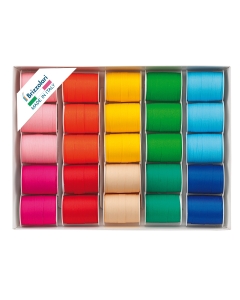 Rocche di nastro in similpaper in colori primaverili assortiti.