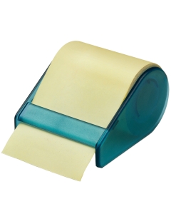Mamoidea tape dispenser ricaricabile fornito con rotolo in carta autoadesiva color giallo pastello e fessura che consente di strappare la lunghezza desiderata.