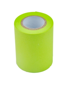 Rotolo in carta autoadesiva color verde neon e fessura che consente di strappare la lunghezza desiderata. Ricarica da 59mm x 10mt.