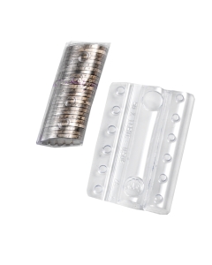Blister in PVC trasparente  per identificare il taglio della moneta da 1 centesimo. CapacitÓ 50 monete.