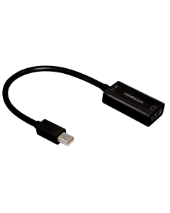 Adattatore da porta mini display a HDMI.
Standard di conformità: DisplayPort 1.2
Caratteristiche: 3D su HDMI.
Connettore: Mini DisplayPort - maschio
Connettore (seconda estremità): HDMI 19 pin Tipo A - femmina