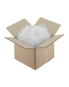 Truciolo trasparente (neutro) utilizzato normalmente per riempire cesti e scatole natalizie, confezioni enogastronomiche o impiegato spesso come semplice materiale da imballaggio.