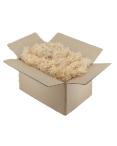 Truciolo in legno color paglia. Utilizzato normalmente per riempire cesti e scatole natalizie, confezioni enogastronomiche o impiegato spesso come semplice materiale da imballaggio.
