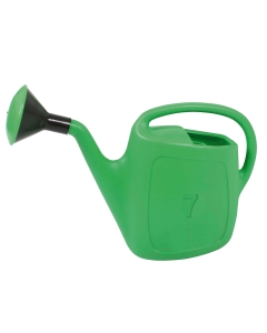 Annaffiatoio in PP colore verde con rosetta per l'irrigazione. Capacità 7 litri.