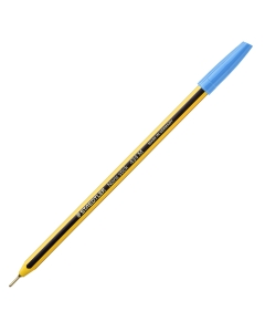 Le penne a sfera Noris Stick di Staedtler, sono penne con cappuccio ed estremità del colore dell’inchiostro. L'inconfondibile lungo puntale in ottone e il fusto esagonale giallo e nero permettono di scrivere in modo scorrevole, preciso e comodo. Inchiostr