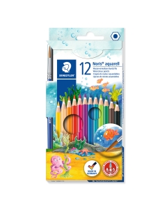 Astuccio 12 matite colorate 144 aquarell noris club Staedtler