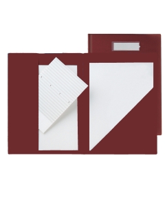Compla 71. Portablocco in PVC morbido con 2 tasche interne e porta etichetta autoadesivo da applicare. Formato interno 23x33cm. Colore: rosso.