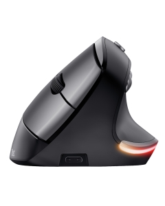 Mouse ricaricabile illuminato, caratterizzato da un ergonomico design verticale per ridurre la tensione del braccio e del polso e dotato di illuminazione