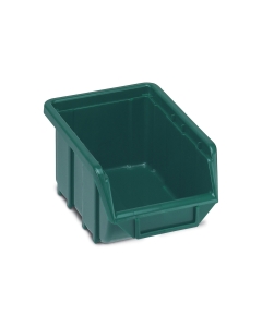 Vaschetta contenitore in polipropilene verde robusto sovrapponibile dotati di porta etichetta. Dimensioni l 11.1 x p 16.8 x h 7.6cm. Peso 0.07kg. Capacità 1 litro.