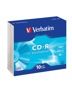 SCATOLA 10 CD-R DATALIFE SLIM CASE 52X 700MB EXTRA PROTECTION