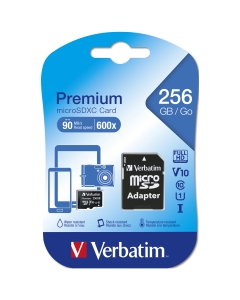 Verbatim - Micro SDXC - Con adattatore - 44087 - 256GB