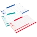 Desk planner settimanale da scrivania. Realizzato in carta da 80gr, 60 fogli. Colori assortiti (rosso/verde/blu).