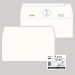 Busta bianca strip 100 gr, senza finestra; in carta riciclata 100%