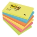 Blocco di foglietti Post-it. Un mix di colori forti che variano dal giallo al fucsia per far emergere al meglioo i tuoi messaggi! Blocchetti da 100 fogli. Formato 76x 127mm. Colori assortiti.