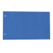 Separatori in cartoncino Manilla da 200 gr di colore azzurro. Foratura normalizzata a passo 8 cm (2 fori). Formato: 12,5x23 cm. Materiale 100% riciclato (certificazioni FSC e Blue Angel).