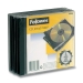 Contenitore per un Cd/DVD Jewel Case in plastica rigida trasparente con base nero. Confezione da 5pezzi.