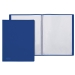 Portalistini realizzati in polipropilene con copertina blu. 40 buste interne con finitura liscia ultra trasparente. Formato utile: 22x30cm.
