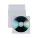 Buste porta CD-DVD in PP liscio con striscia autoadesiva sul retro e patella di chiusura per evitare la fuoriuscita accidentale di un CD-DVD. Formato 12.5x12cm.