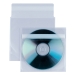 Buste porta CD-DVD in PP liscio con patella autoadesiva di chiusura per evitare la fuoriuscita accidentale di un CD-DVD. Formato 12.5x12cm. Confezione da 25 buste.